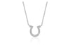 Horseshoe Style Pendant with Diamonds in 14k White Gold