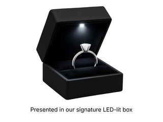 1 Carat Cushion Lab Grown IGI G/VS1 Diamond Solitaire Ring in 14K White Gold