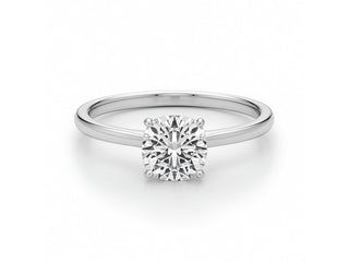 1 Carat Cushion Lab Grown IGI G/VS1 Diamond Solitaire Ring in 14K White Gold