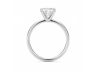 1 Carat Cushion Lab Grown IGI G/VS1 Diamond Solitaire Ring in 14K White Gold
