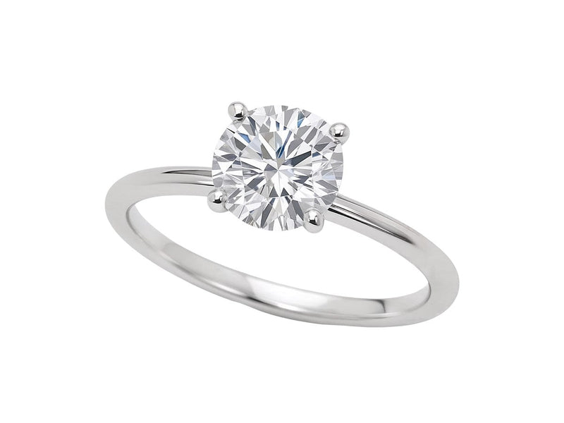 1 Carat Round Lab Grown IGI G/VS1 Diamond Solitaire Ring in 10K White Gold