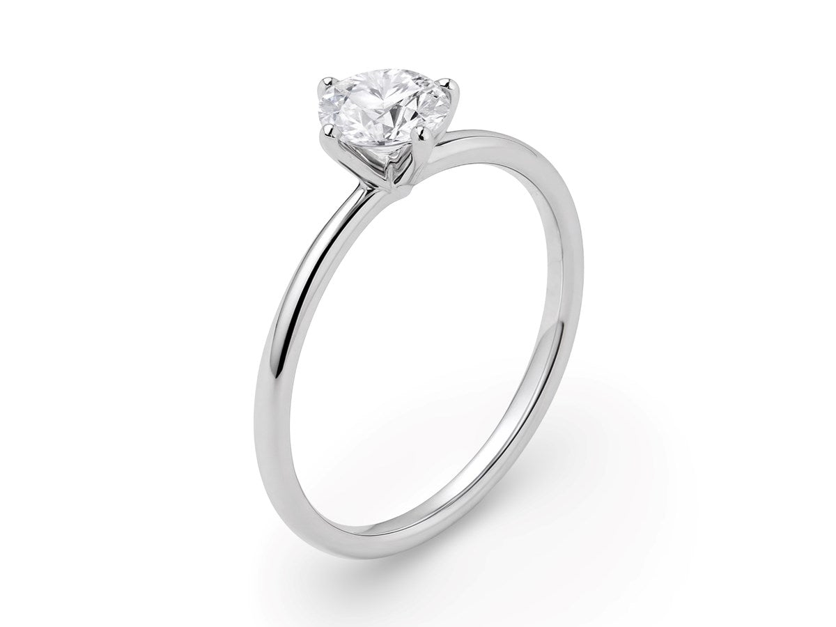 1 Carat Round Lab Grown IGI G/VS1 Diamond Solitaire Ring in 10K White Gold