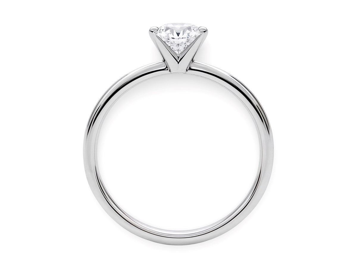 1 Carat Round Lab Grown IGI G/VS1 Diamond Solitaire Ring in 10K White Gold