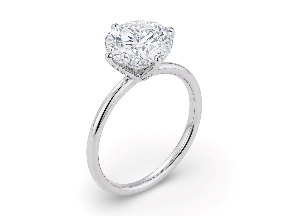 2 Carat Round Lab Grown IGI G/VS1 Diamond Solitaire Ring in 14K White Gold