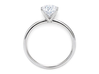 1 1/2 Carat Oval Lab Grown IGI G/VS1 Diamond Solitaire Ring in 14K White Gold