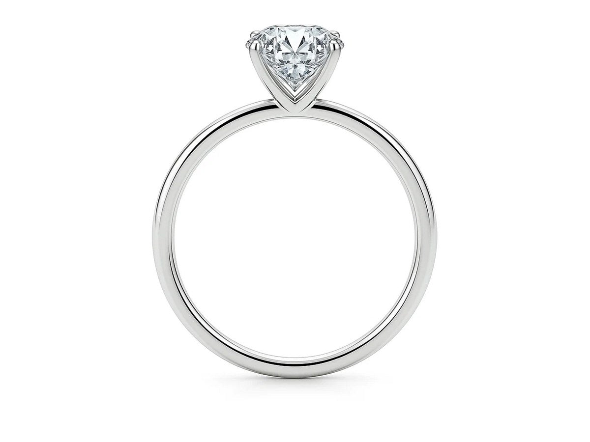 3 Carat Emerald Lab Grown IGI G/VS1 Diamond Solitaire Ring in 10K White Gold