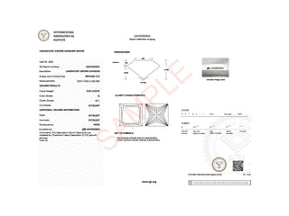 5 Carat Princess Lab Grown IGI G/VS1 Diamond Solitaire Ring in 14K Yellow Gold