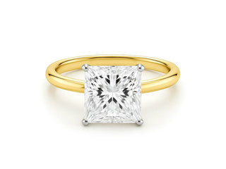 5 Carat Princess Lab Grown IGI G/VS1 Diamond Solitaire Ring in 14K Yellow Gold