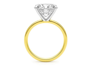 5 Carat Princess Lab Grown IGI G/VS1 Diamond Solitaire Ring in 14K Yellow Gold
