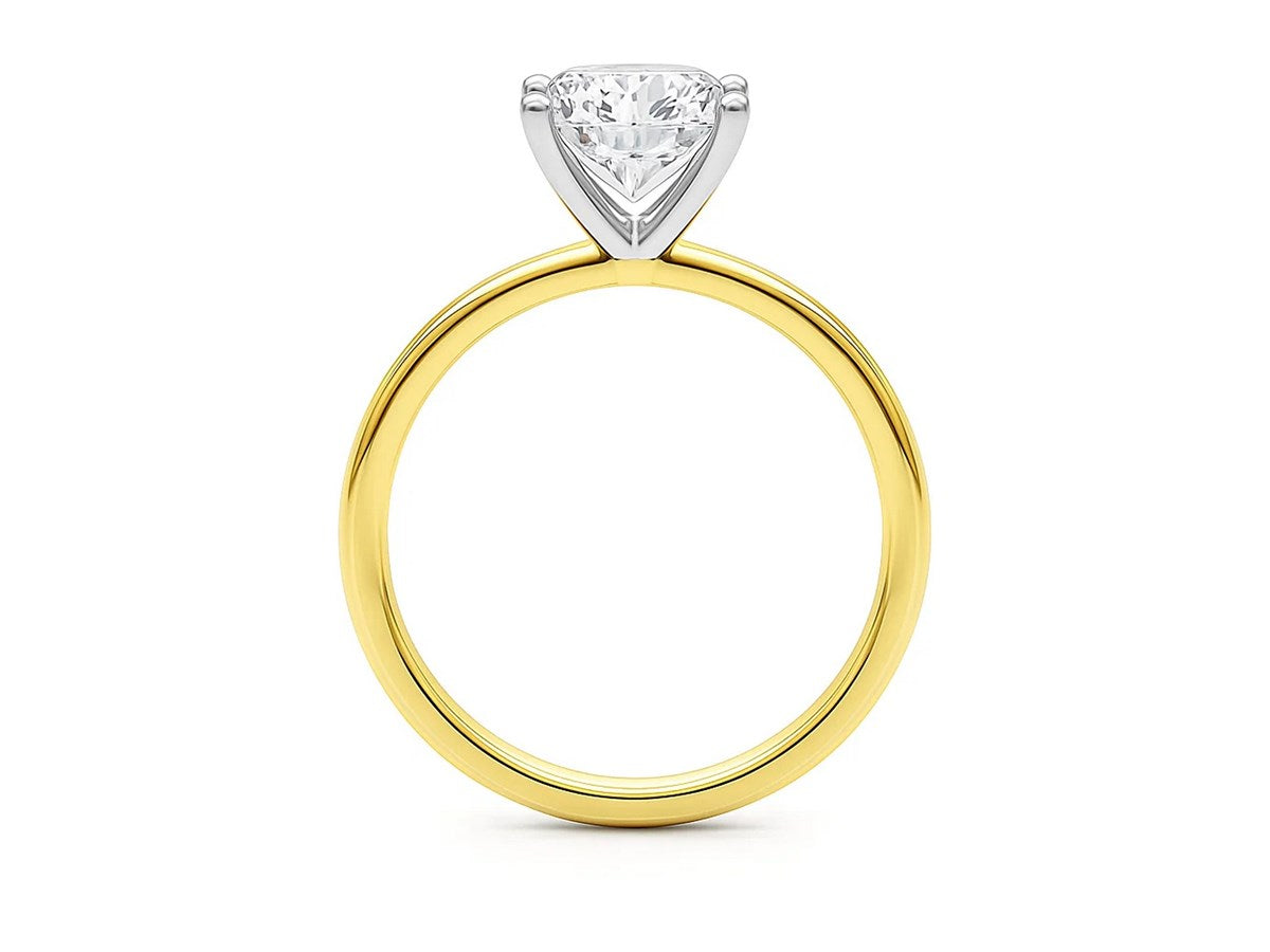 2 Carat Princess Lab Grown IGI G/VS1 Diamond Solitaire Ring in 14K Yellow Gold
