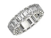 Emerald Cut Lab Grown Diamond Eternity Ring in 14k White Gold (8 cttw FG/VS2)
