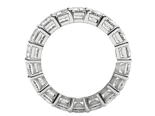 Emerald Cut Lab Grown Diamond Eternity Ring in 14k White Gold (8 cttw FG/VS2)