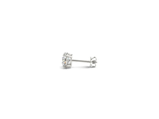 1 cttw Certified IGI Lab Grown Round Diamond Stud Earrings 14k White Gold (G/VS2)