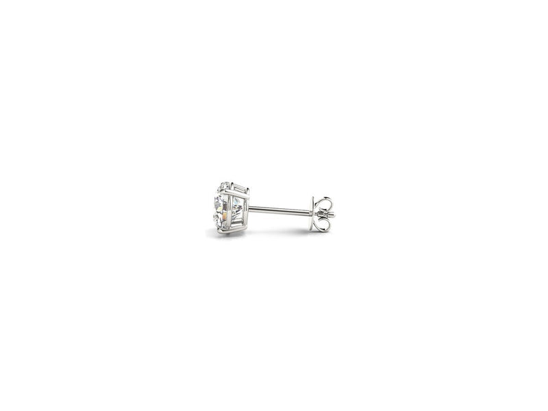 1 cttw Certified IGI Lab Grown Round Diamond Stud Earrings 14k White Gold (G/VS2)