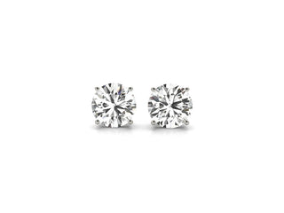 4 cttw Certified IGI Lab Grown Round Diamond Stud Earrings 14k White Gold (G/VS2)
