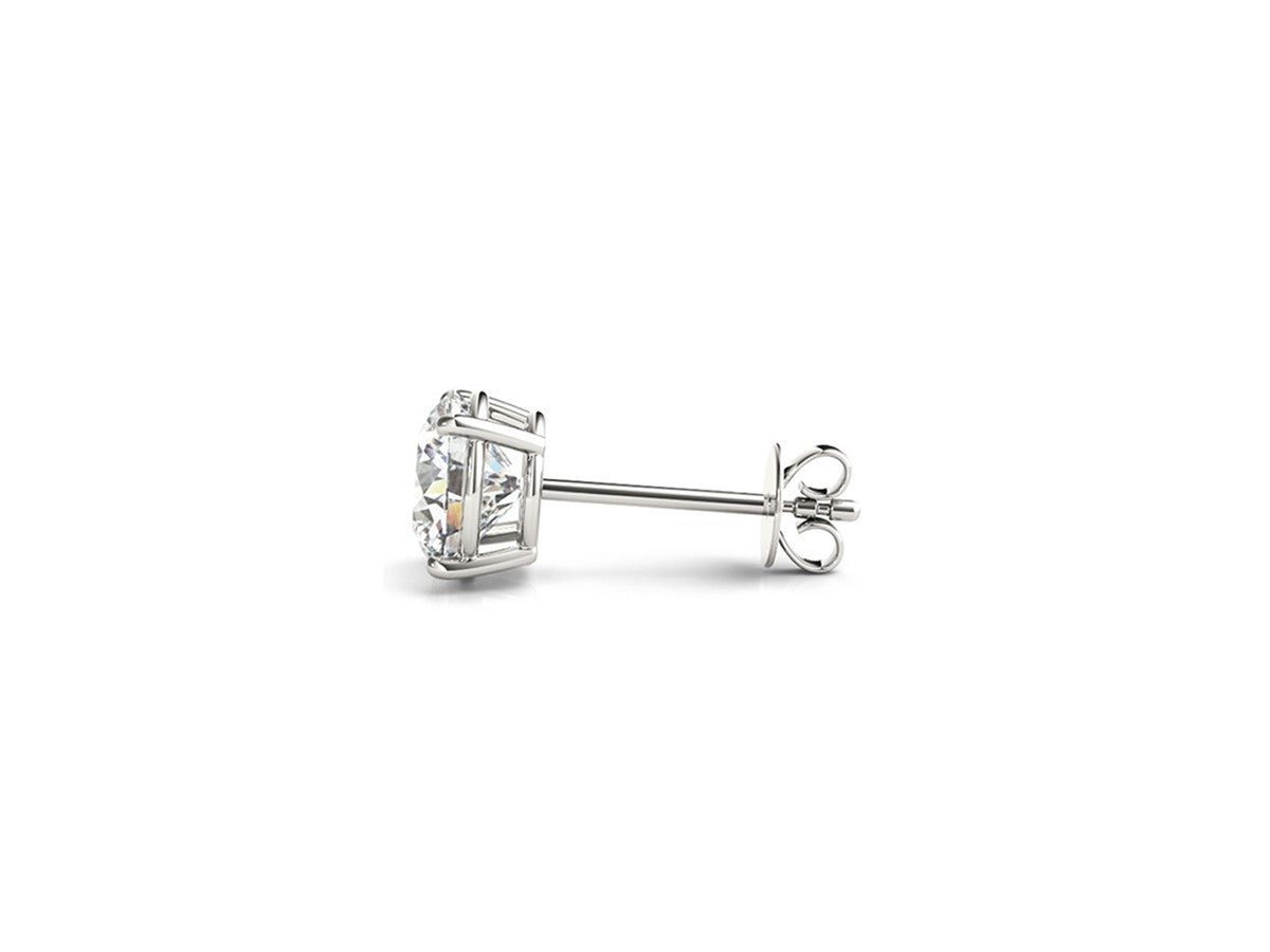 4 cttw Certified IGI Lab Grown Round Diamond Stud Earrings 14k White Gold (G/VS2)