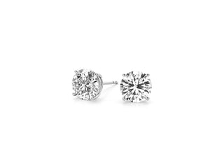 4 cttw Certified IGI Lab Grown Round Diamond Stud Earrings 14k White Gold (G/VS2)