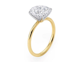 3 Carat Round Lab Grown IGI G/VS1 Diamond Solitaire Ring in 14K Yellow Gold