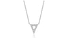 Diamond Inverted Triangle Pendant in 14k White Gold