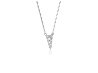 Diamond Inverted Triangle Pendant in 14k White Gold