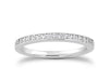 Micro-pave Diamond Wedding Ring Band in 14k White Gold