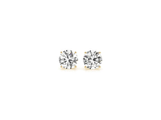 1 1/2 cttw Certified IGI Lab Grown Round Diamond Stud Earrings 14k Yellow Gold (G/VS2)