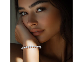 Lab Grown Round Diamond Tennis Bracelet in 14k White Gold (8 cctw F/G  VS2/SI1)