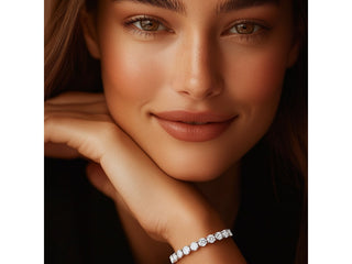 Lab Grown Round Diamond Tennis Bracelet in 14k White Gold (8 cctw F/G  VS2/SI1)