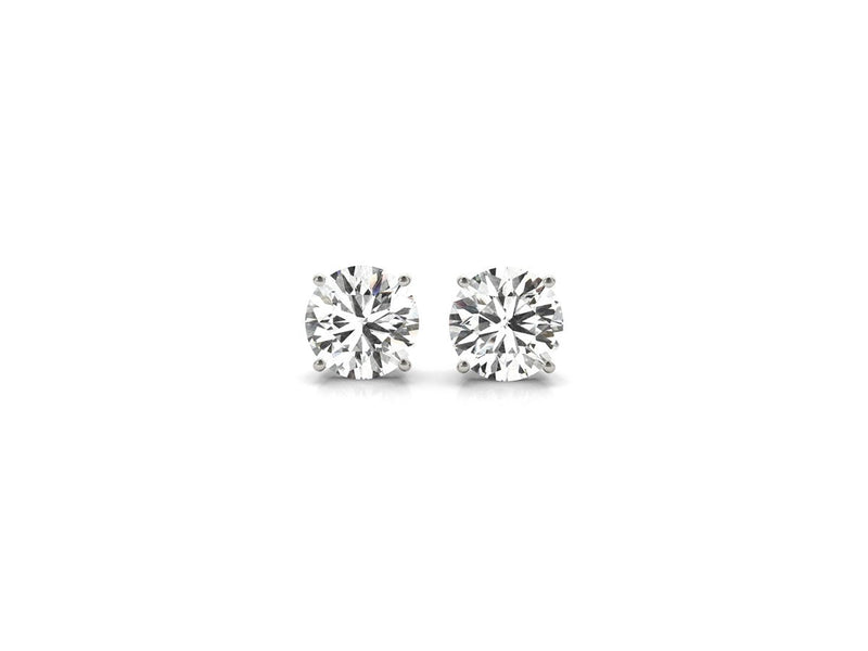 2 cttw Certified IGI Lab Grown Round Diamond Stud Earrings 14k White Gold (G/VS2)