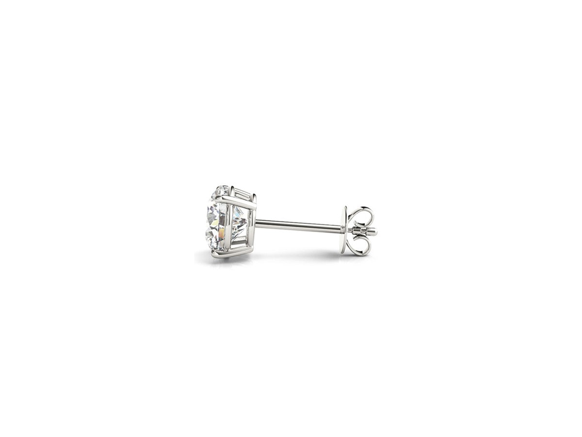 2 cttw Certified IGI Lab Grown Round Diamond Stud Earrings 14k White Gold (G/VS2)