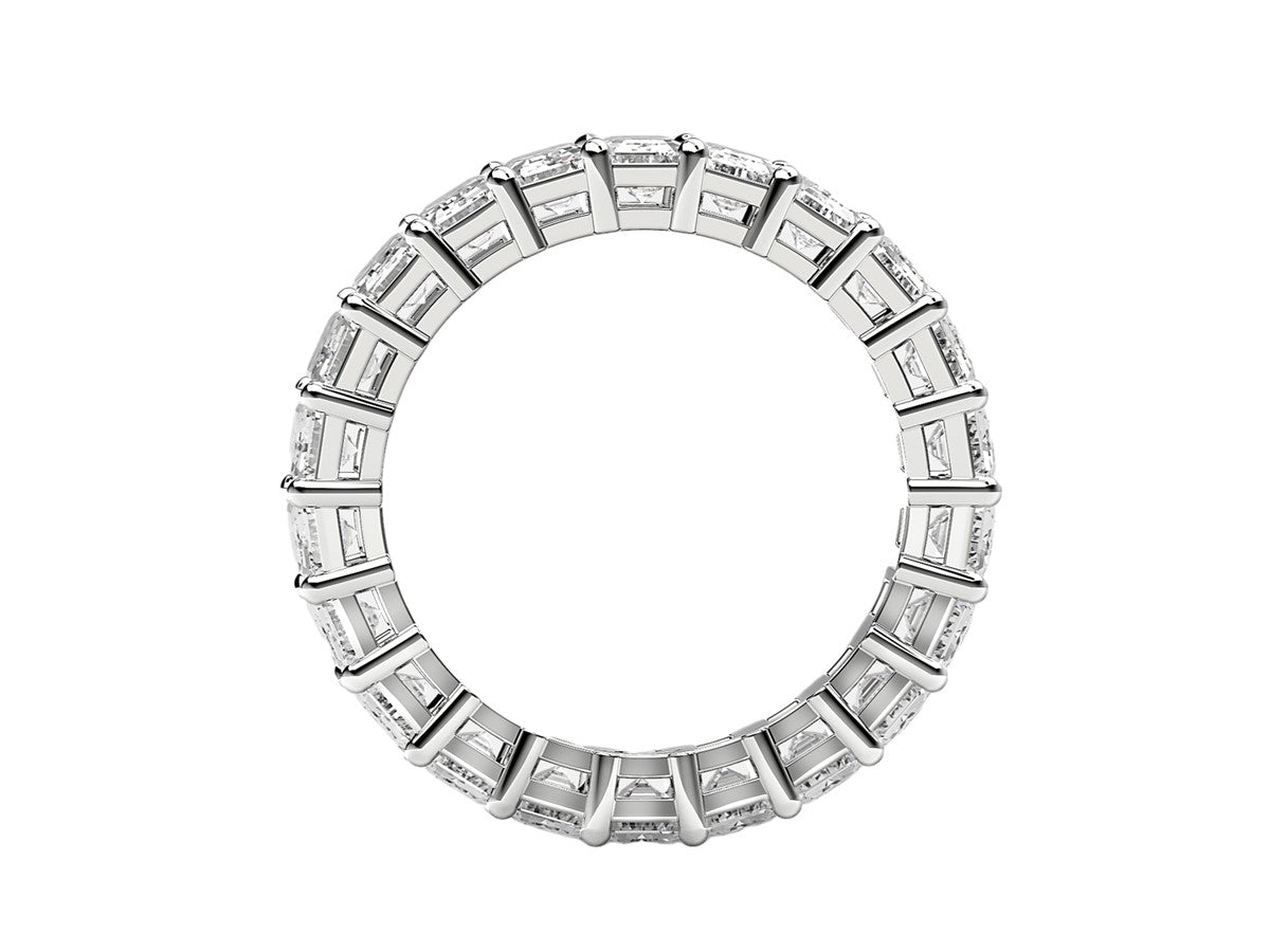 Emerald Cut Lab Grown Diamond Eternity Ring in 14k White Gold (2 cttw FG/VS2)