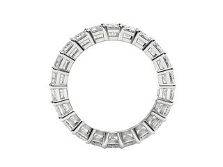 Emerald Cut Lab Grown Diamond Eternity Ring in 14k White Gold (2 cttw FG/VS2)