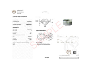 3 Carat Round Lab Grown IGI G/VS1 Diamond Solitaire Ring in 14K White Gold
