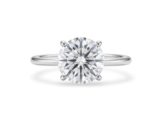 3 Carat Round Lab Grown IGI G/VS1 Diamond Solitaire Ring in 14K White Gold