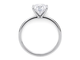 3 Carat Round Lab Grown IGI G/VS1 Diamond Solitaire Ring in 14K White Gold