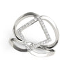 Entwined Style Diamond Ring in 14k White Gold (1/5 cttw)