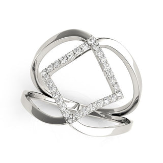 Entwined Style Diamond Ring in 14k White Gold (1/5 cttw)