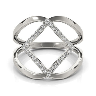 Entwined Style Diamond Ring in 14k White Gold (1/5 cttw)