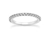 Shared Prong Diamond Wedding Ring Band with U Settings in 14k White Gold