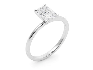 5 Carat Radiant Lab Grown IGI G/VS1 Diamond Solitaire Ring in 10K White Gold
