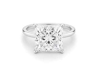 5 Carat Princess Lab Grown IGI G/VS1 Diamond Solitaire Ring in 14K White Gold