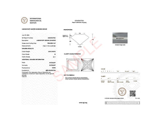 3 Carat Princess Lab Grown IGI G/VS1 Diamond Solitaire Ring in 10K Yellow Gold