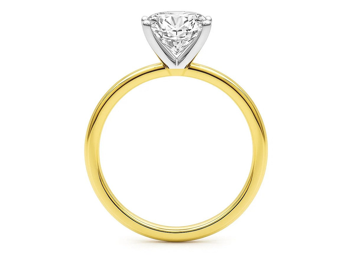 3 Carat Princess Lab Grown IGI G/VS1 Diamond Solitaire Ring in 10K Yellow Gold