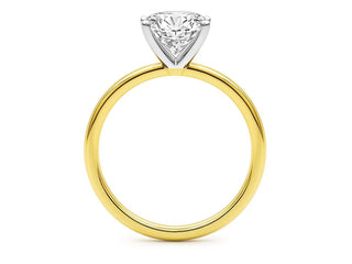3 Carat Princess Lab Grown IGI G/VS1 Diamond Solitaire Ring in 10K Yellow Gold