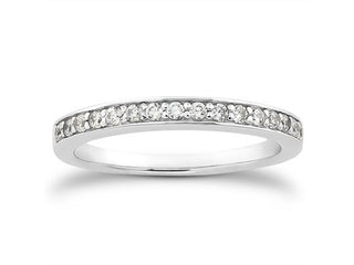 Pave Diamond Wedding Ring Band in 14k White Gold