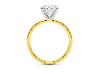 2 Carat Princess Lab Grown IGI G/VS1 Diamond Solitaire Ring in 10K Yellow Gold