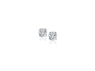 Classic Round Diamond Stud Earrings in 14k White Gold (1/4 cttw)
