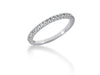Fishtail V Pave Diamond Wedding Ring Band in 14k White Gold