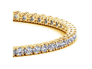 Lab Grown Round Diamond Tennis Bracelet in 14k Yellow Gold (5 cctw  F/G  VS2/SI1)