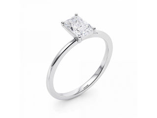 1 Carat Radiant Lab Grown IGI G/VS1 Diamond Solitaire Ring in 10K White Gold